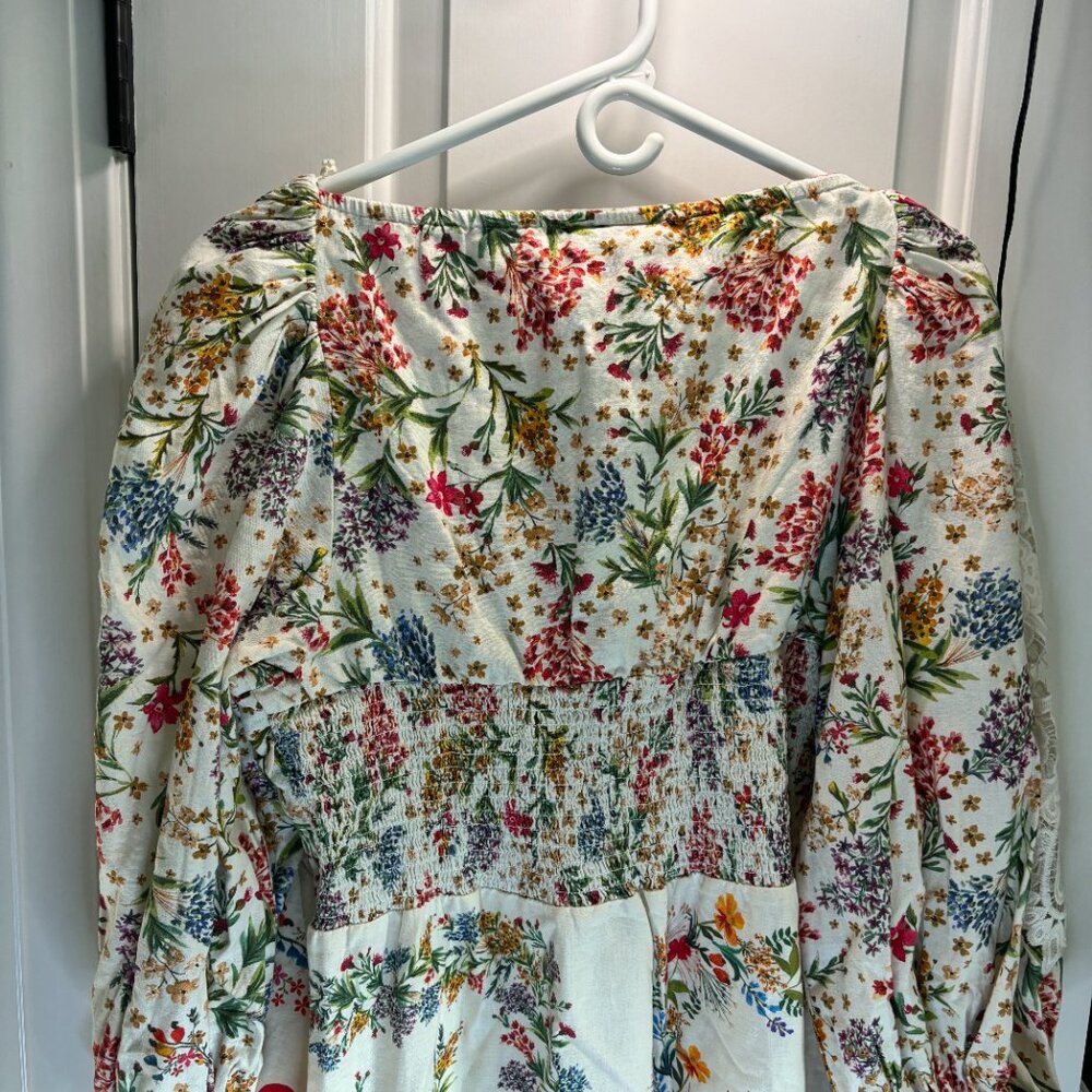 NWT Farm RIO Women's Size Large Delicate Forest Scarves Mini Dress - Picture 7 of 15